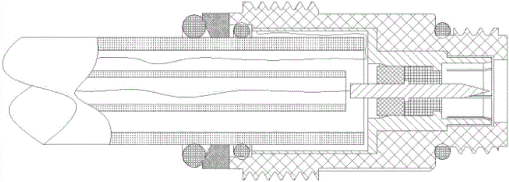 High-impedance coaxial connector for sensor