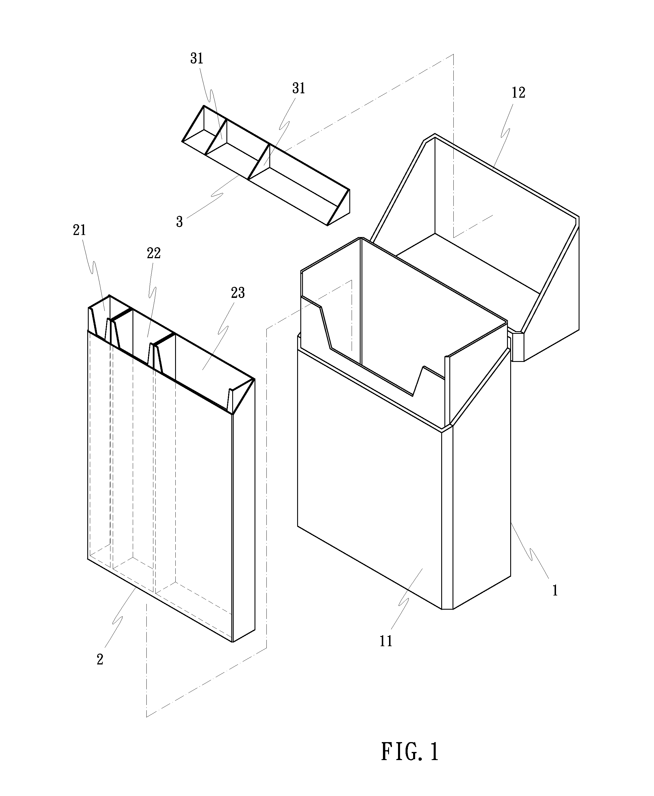 Cigarette box structure capable of receiving cigarette butts