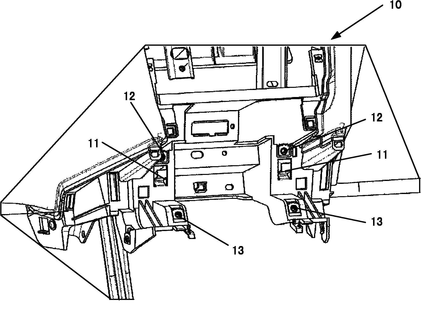 Device and method of flexible installation for installing vehicle main dashboard and vice-dashboard