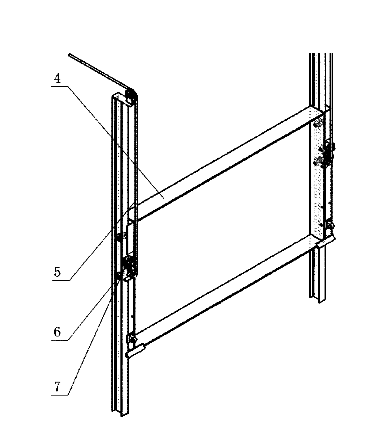 Perpendicularly-lifting tail plate capable of carrying out loading and unloading automatically