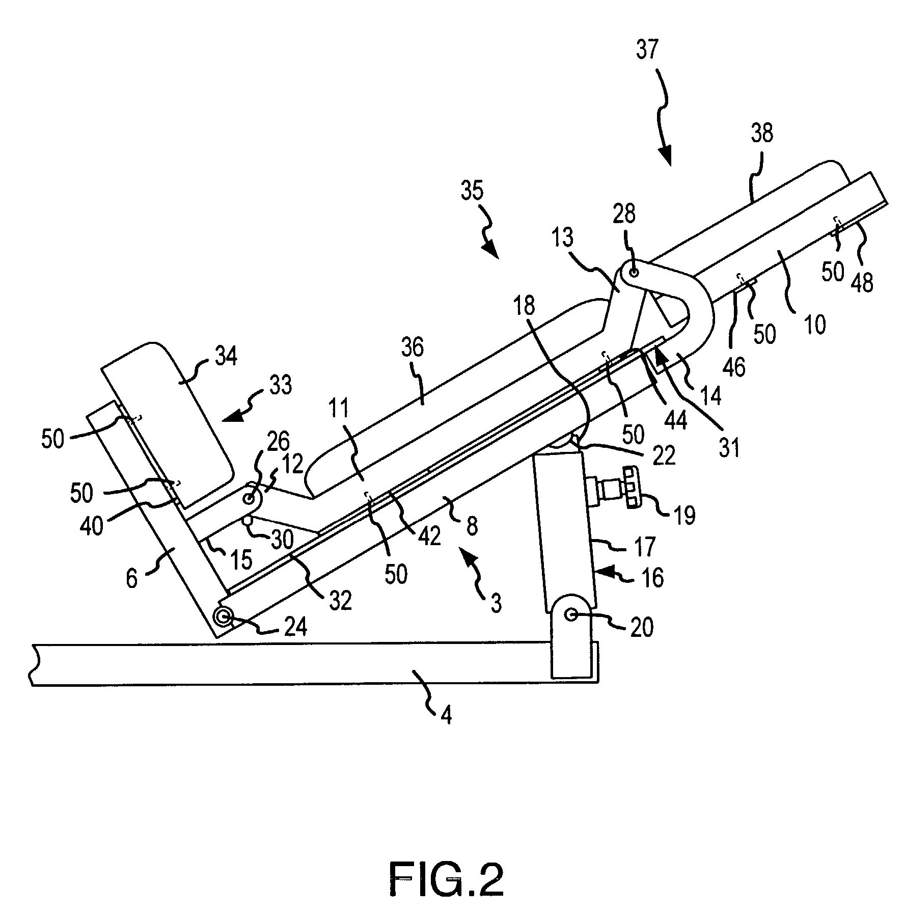 Collapsible seat for combination hack squat and leg press machine