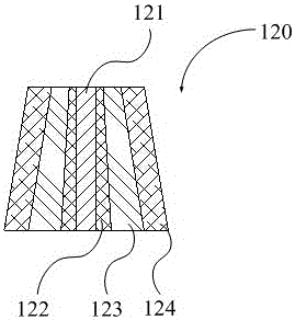 Plate-arranging type writing brush and manufacturing method thereof