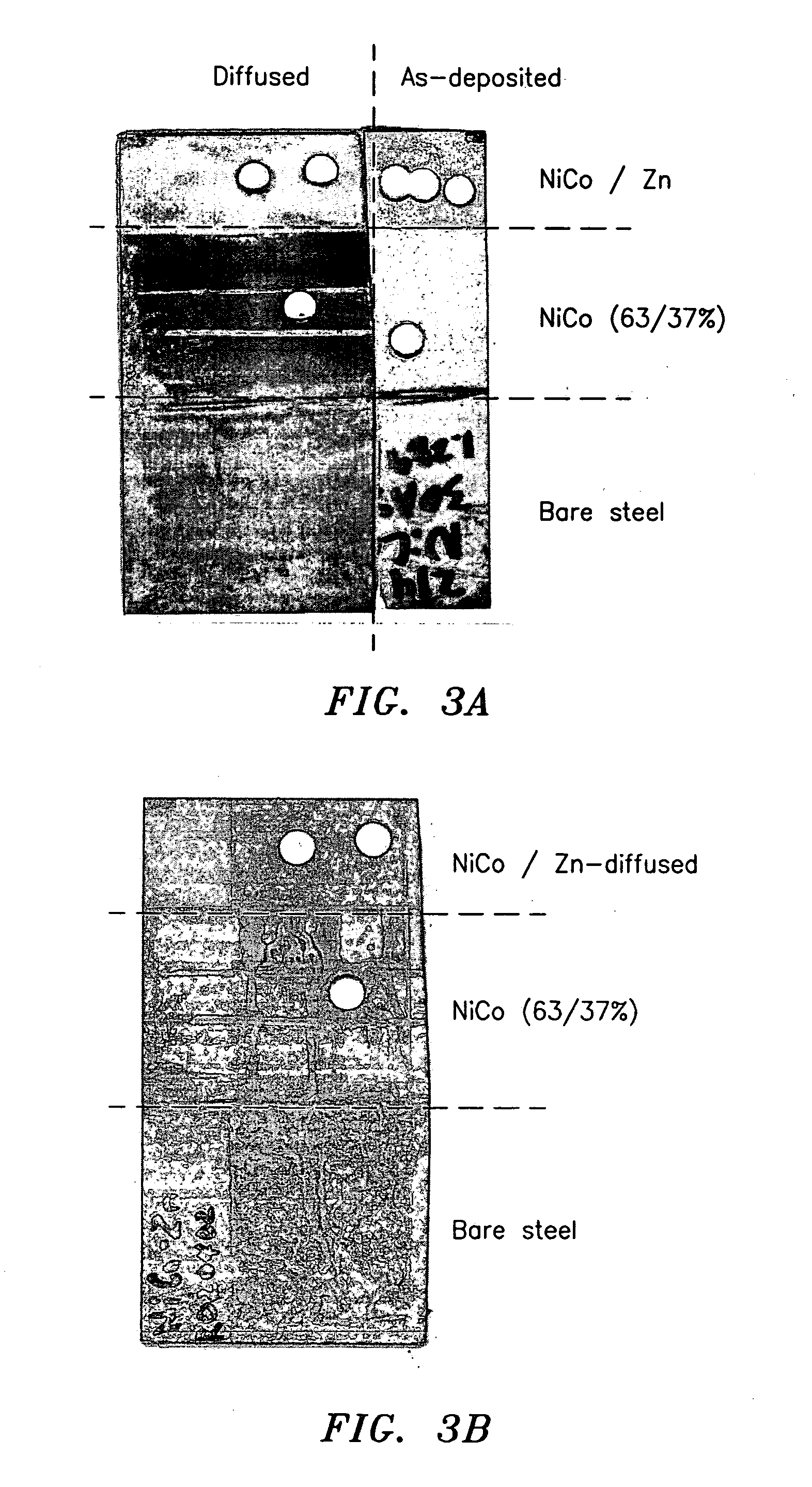 Zinc-diffused alloy coating for corrosion/heat protection