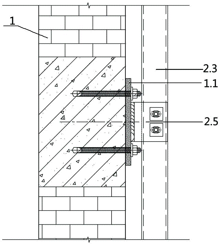 Steel structure keel masonry brick outer curtain wall system and its construction method