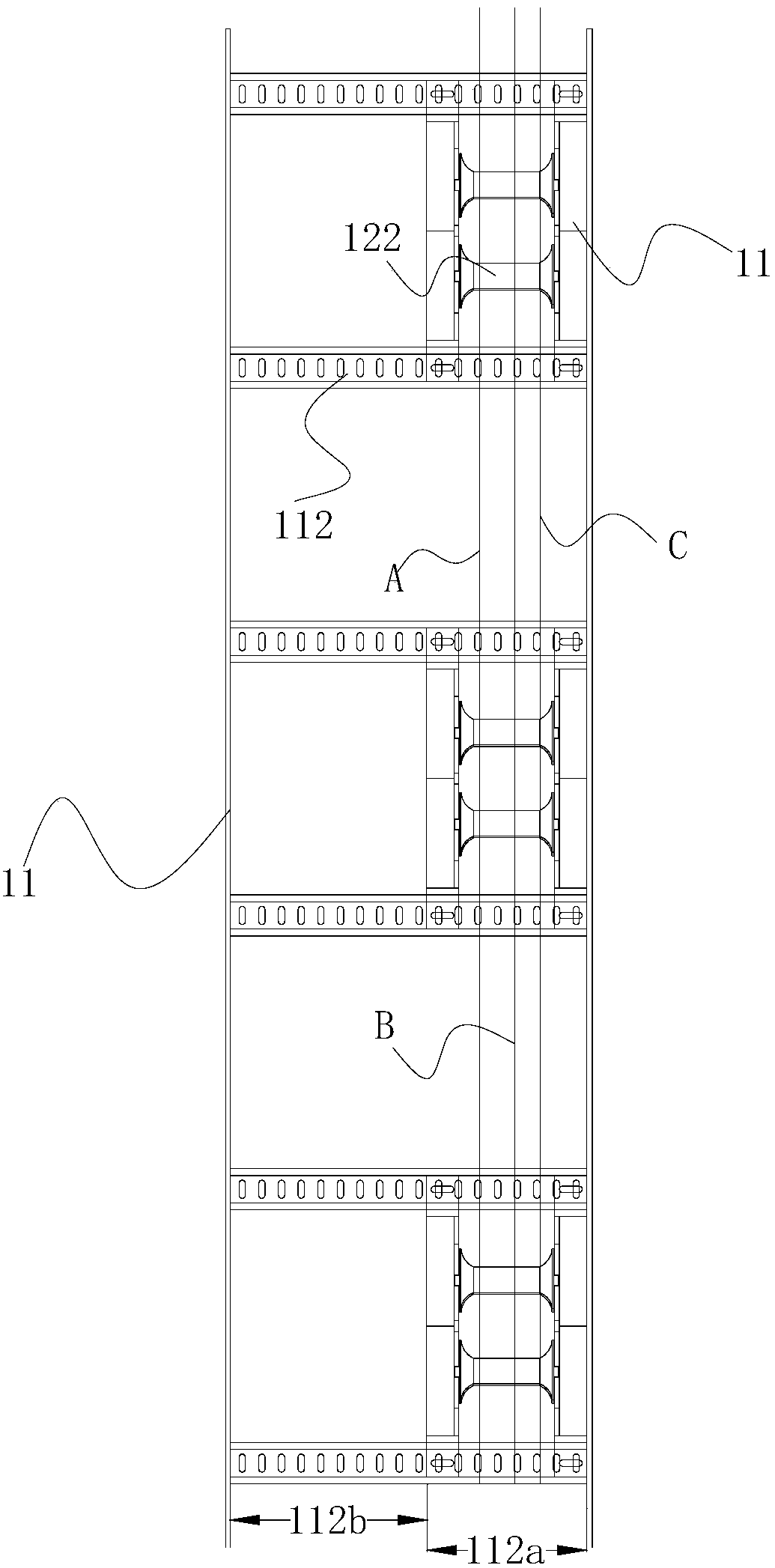 Cable erection assisting device, cable erection device and cable erecting and bundling method