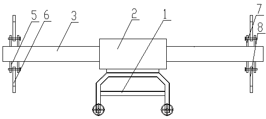 Vehicle frame longitudinal beam correcting device