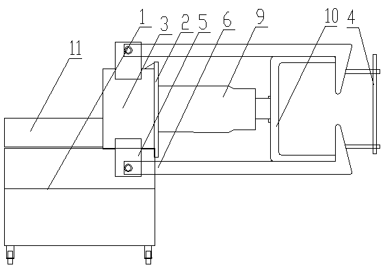 Vehicle frame longitudinal beam correcting device