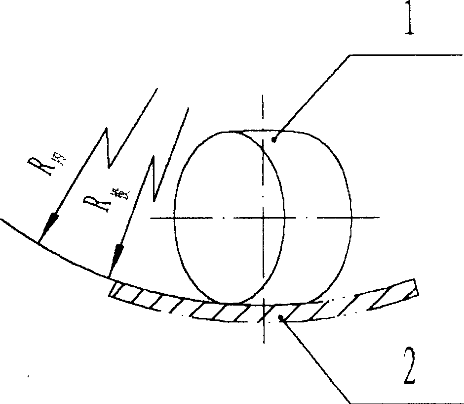 Inner press roller roll type outline matching screw tube blank