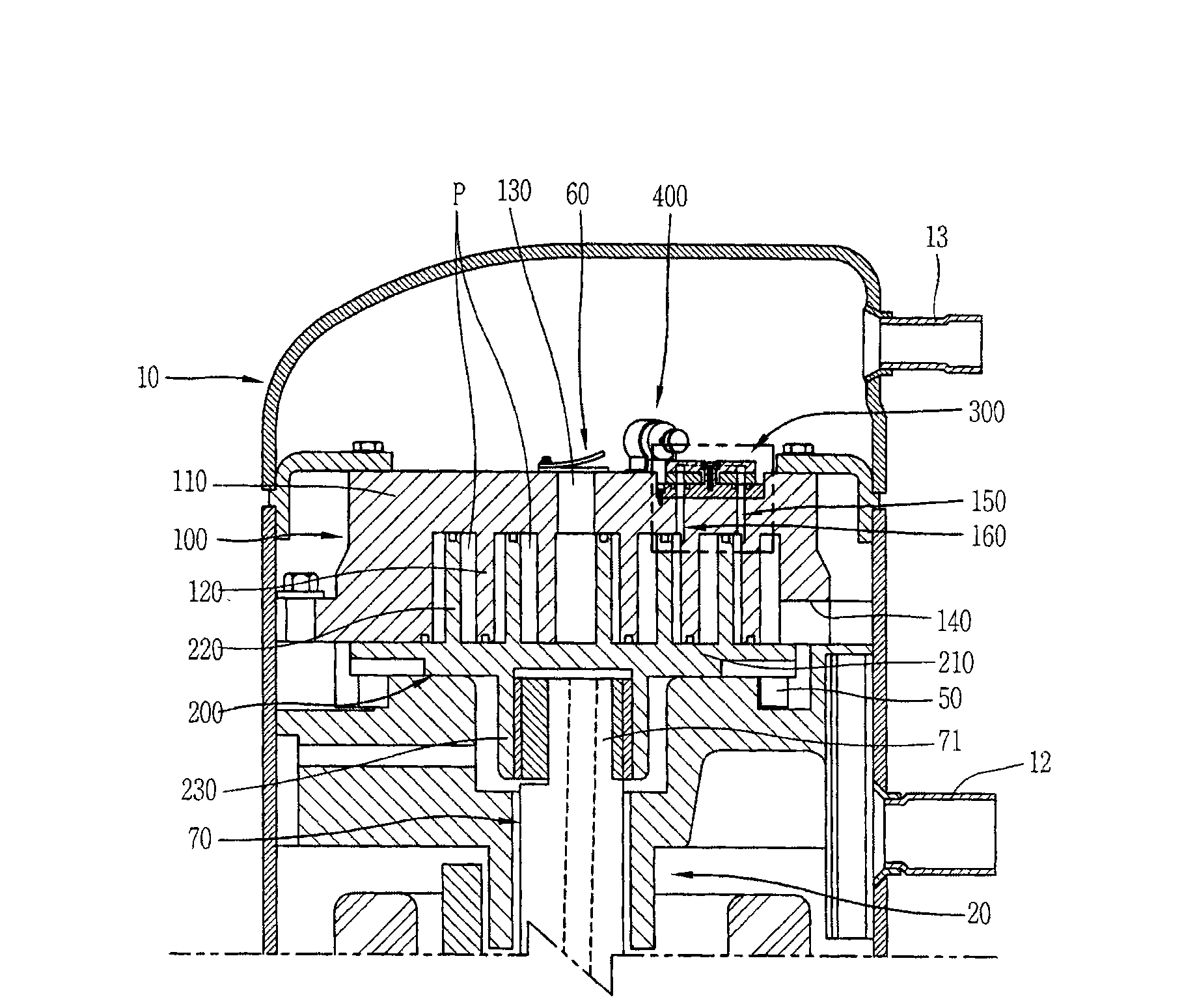 Capacity varying device for a scroll compressor