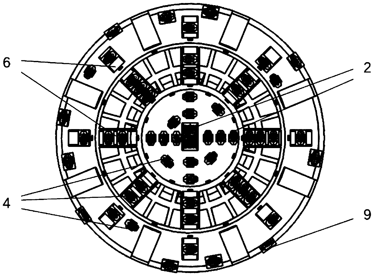 Hob layout adjustable cutter disc of tunnel boring machine and operation method of hob layout adjustable cutter disc