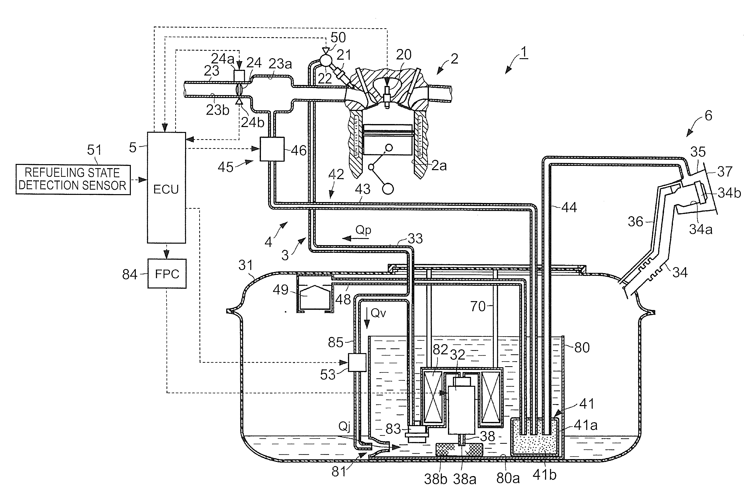 Evaporative fuel treatment apparatus