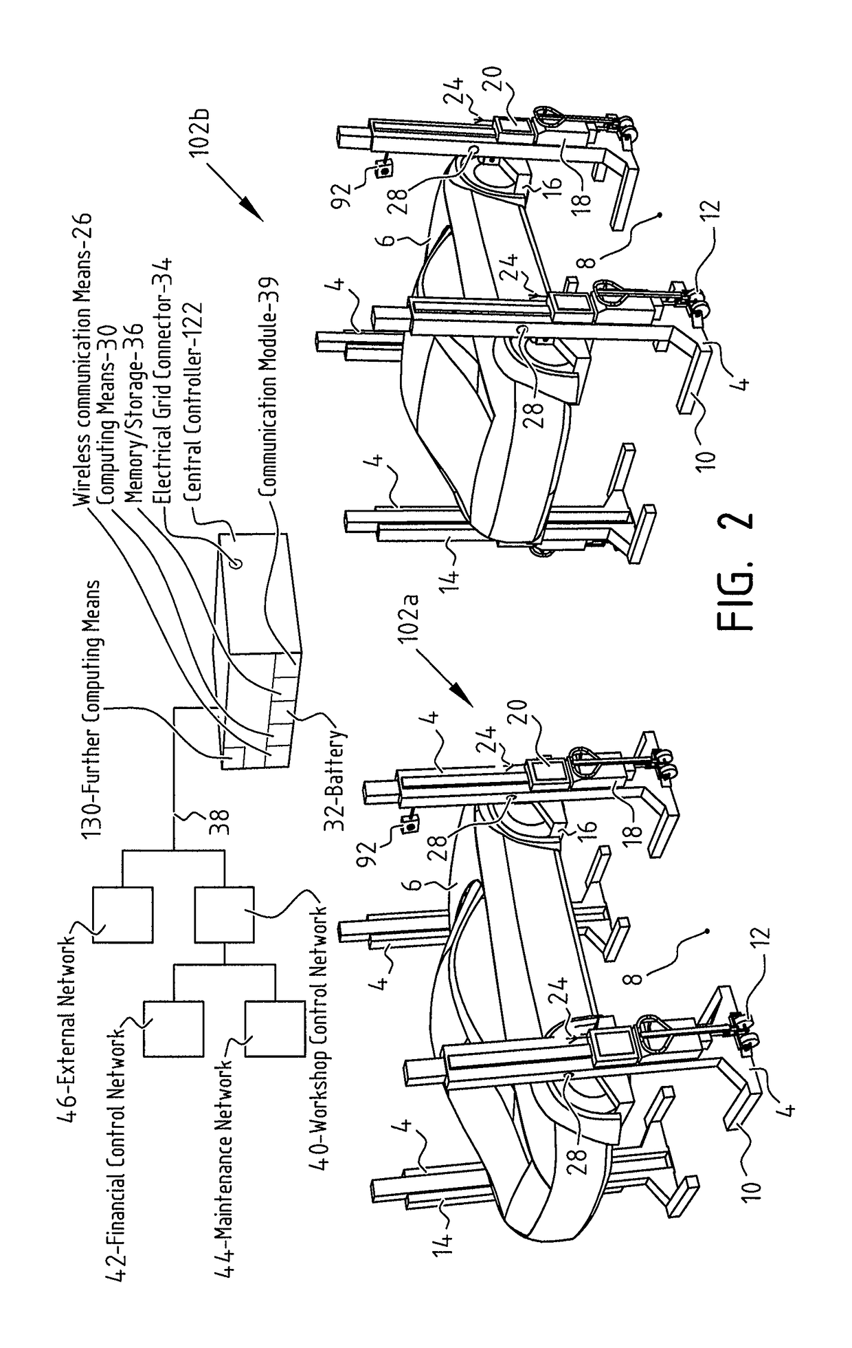 Vehicle lifting system with central controller and method of use thereof