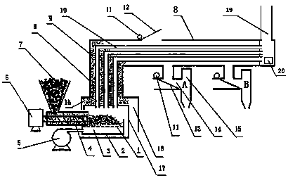 Integrated granular fuel oolong tea green making system for heat exchange and heat supply channels