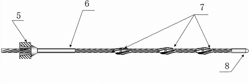 Support method for extra-thick broken coal seam employing nest anchored ropes