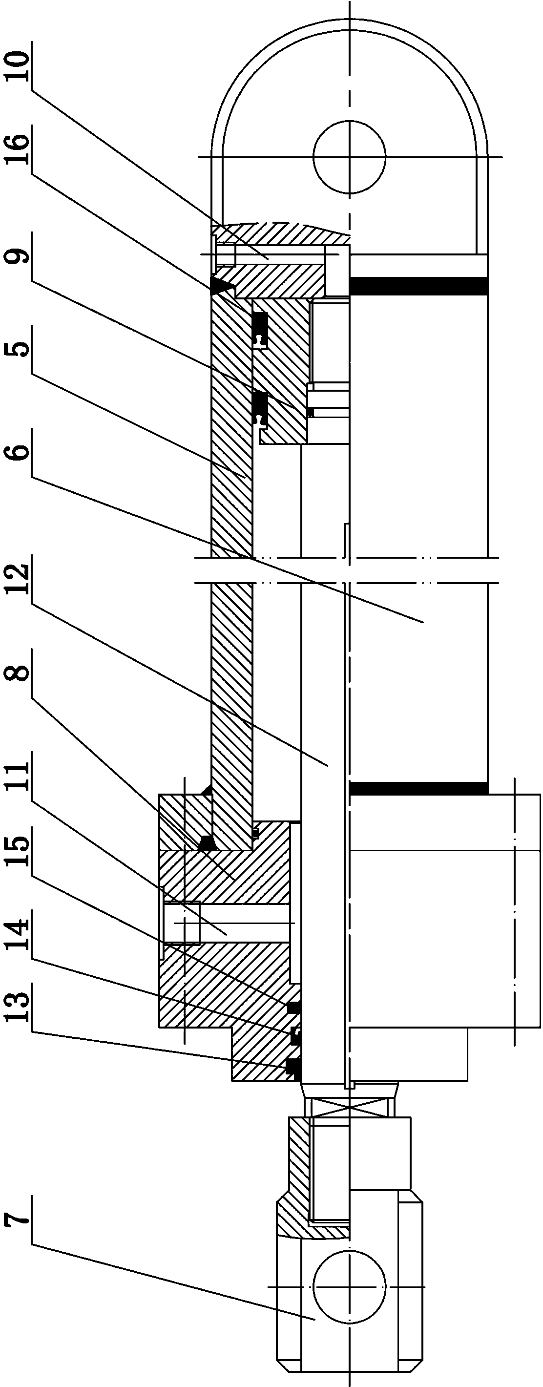 Damping type over discharge buffering device for mine hoisting system