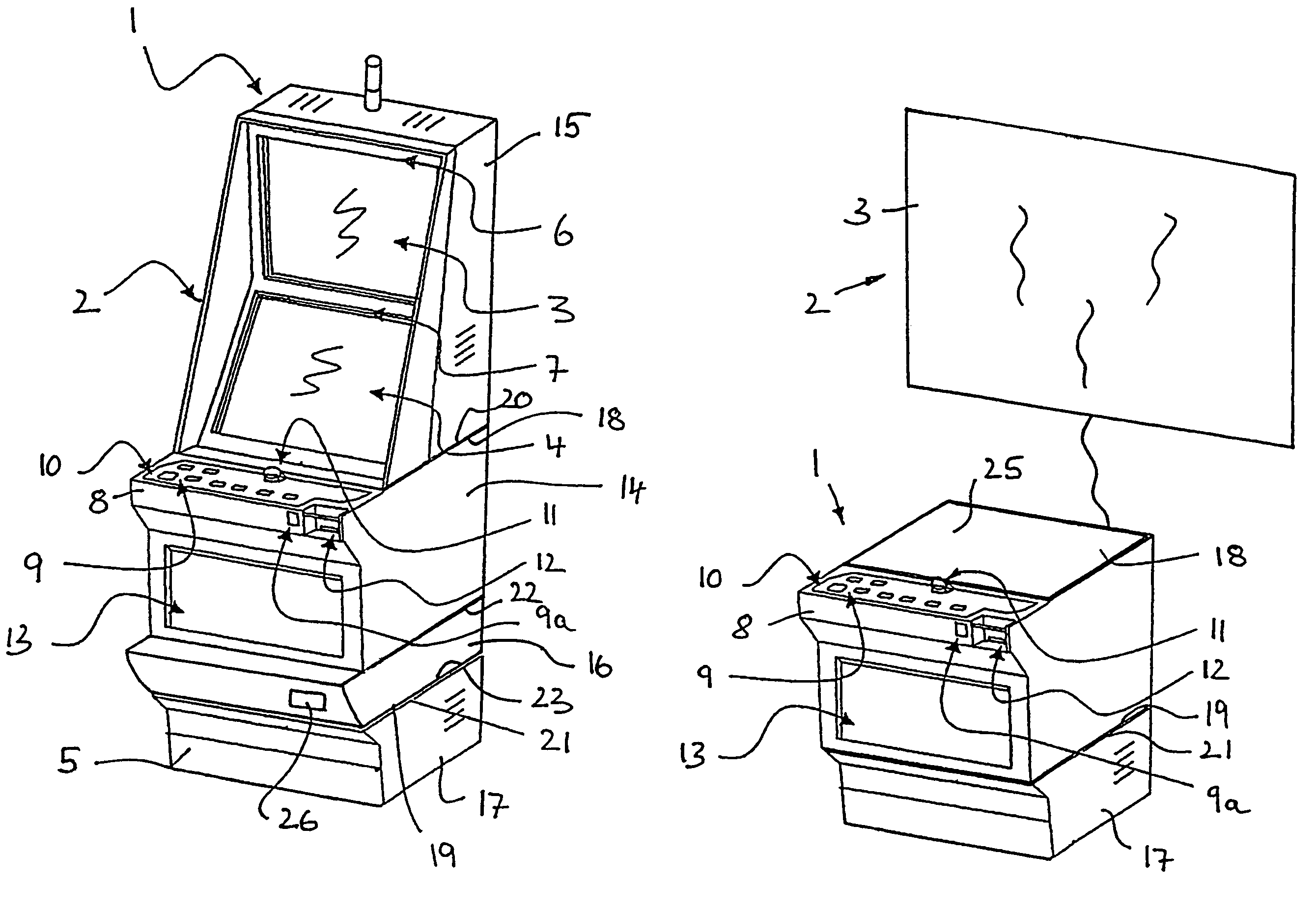Gaming, gambling and/or entertainment device