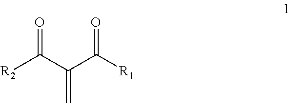 Malonates and derivatives for in-situ films