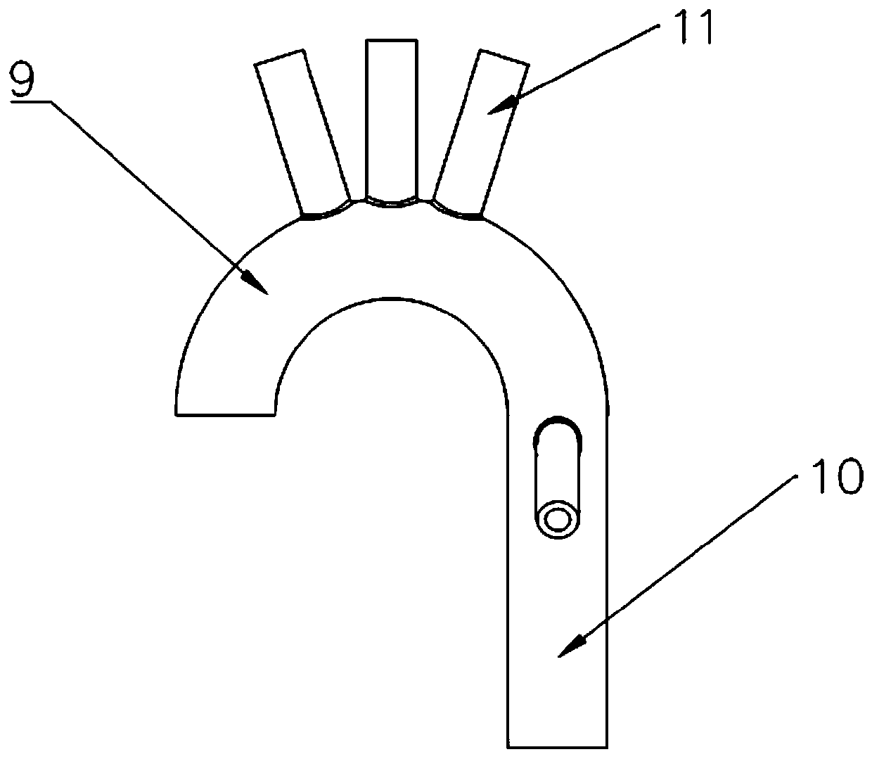 Bifurcated vessel model and preparation method thereof