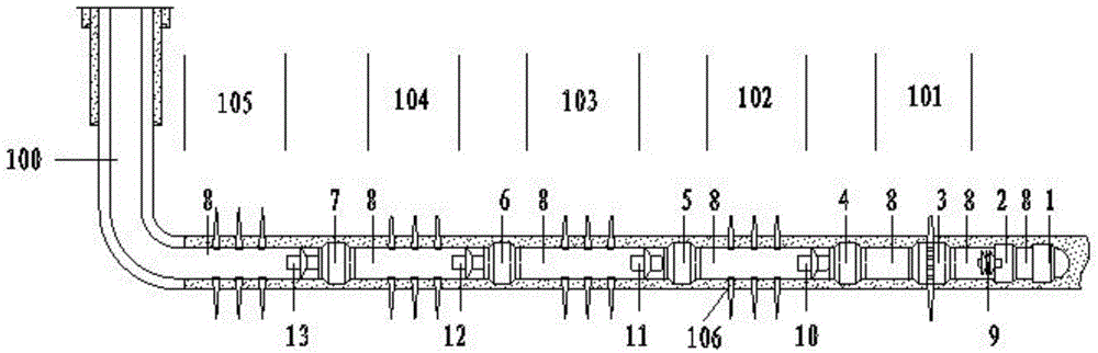 Multi-cluster perforating and fracturing completion pipe string and construction method