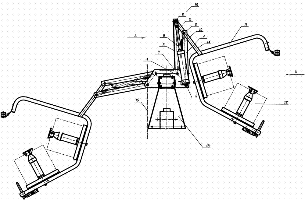 Pneumatic high-low creel