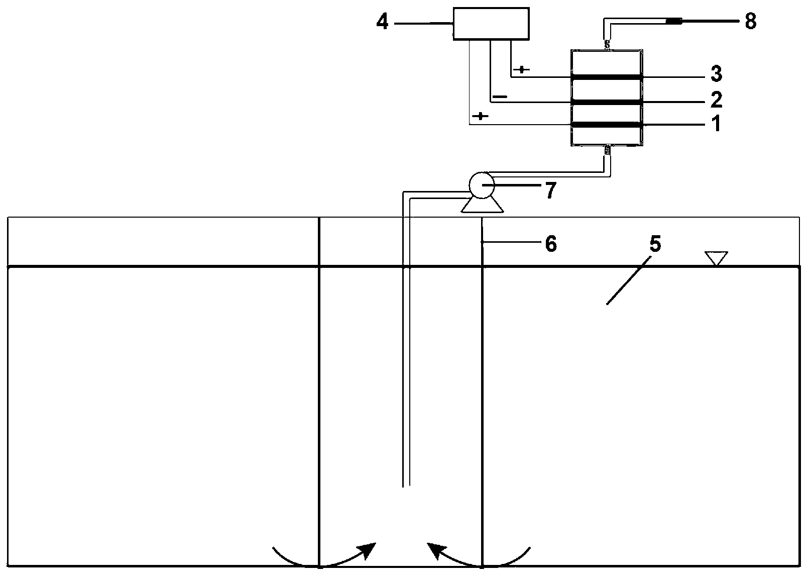 Double-anode electric flocculation arsenic removing method