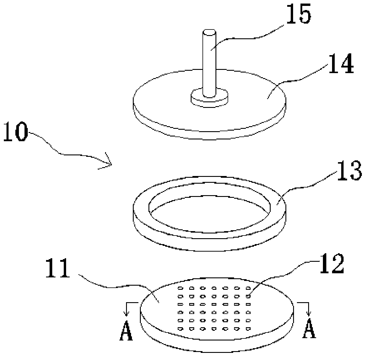 Automatic adsorption counting device for rhinestones