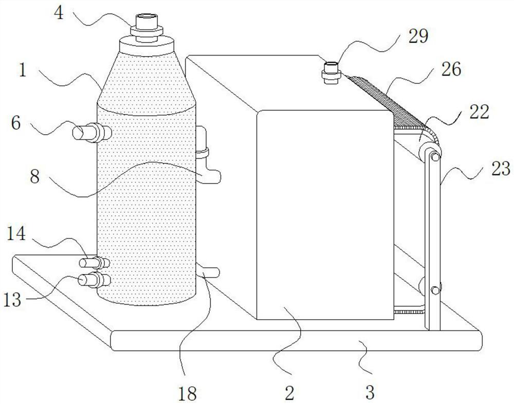 Adsorption and desorption integrated purification device for organic waste gas treatment