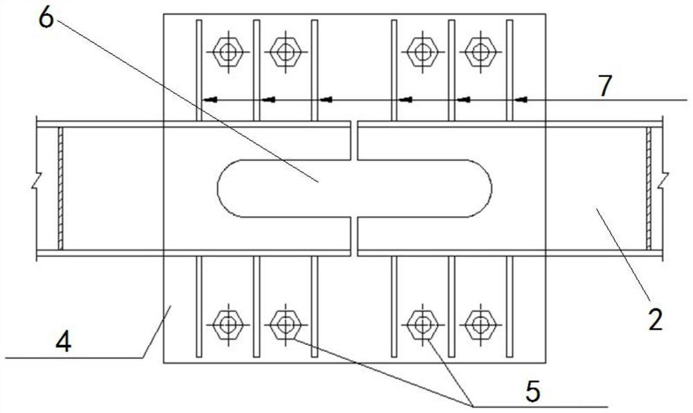 Top plate U rib connecting structure and construction method thereof