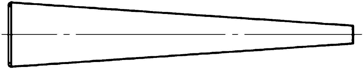 A radial three-plate transmission line for transmitting converging pulse current