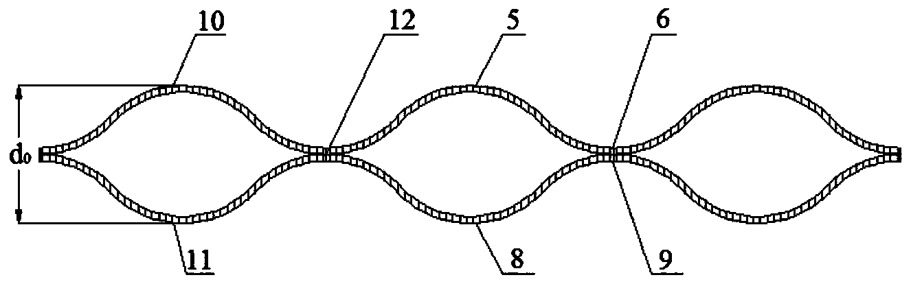 Metal bipolar plate for proton exchange membrane fuel battery and electric pile formed by same