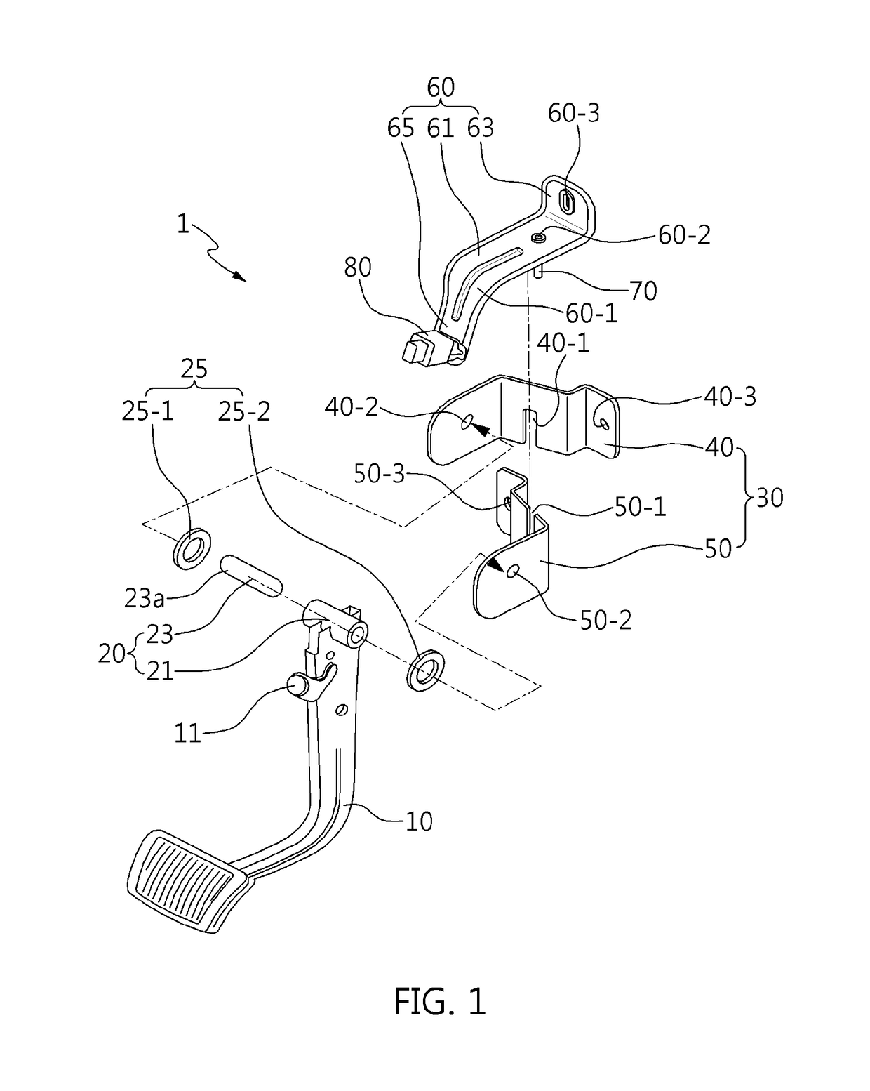 Impact separation type pedal