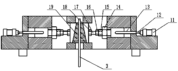 Fatigue testing device of honeycomb panel and testing method