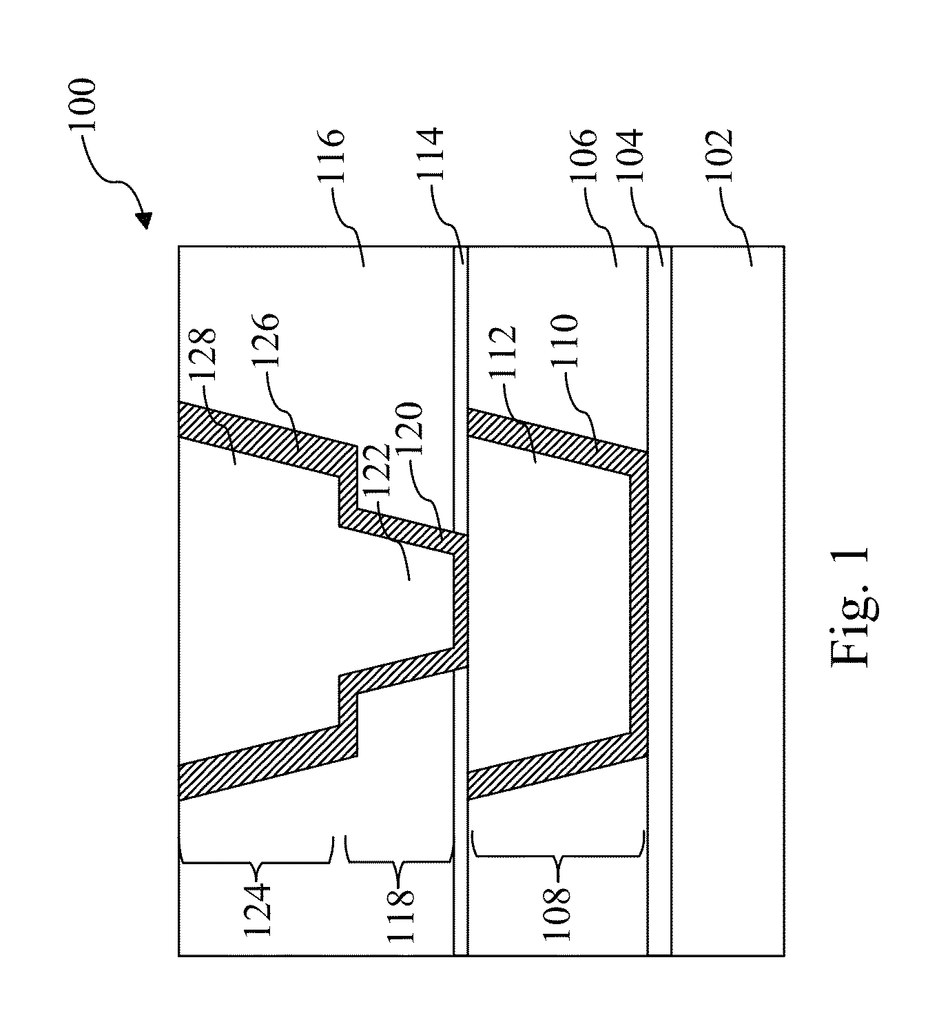 Device for reducing contact resistance of a metal