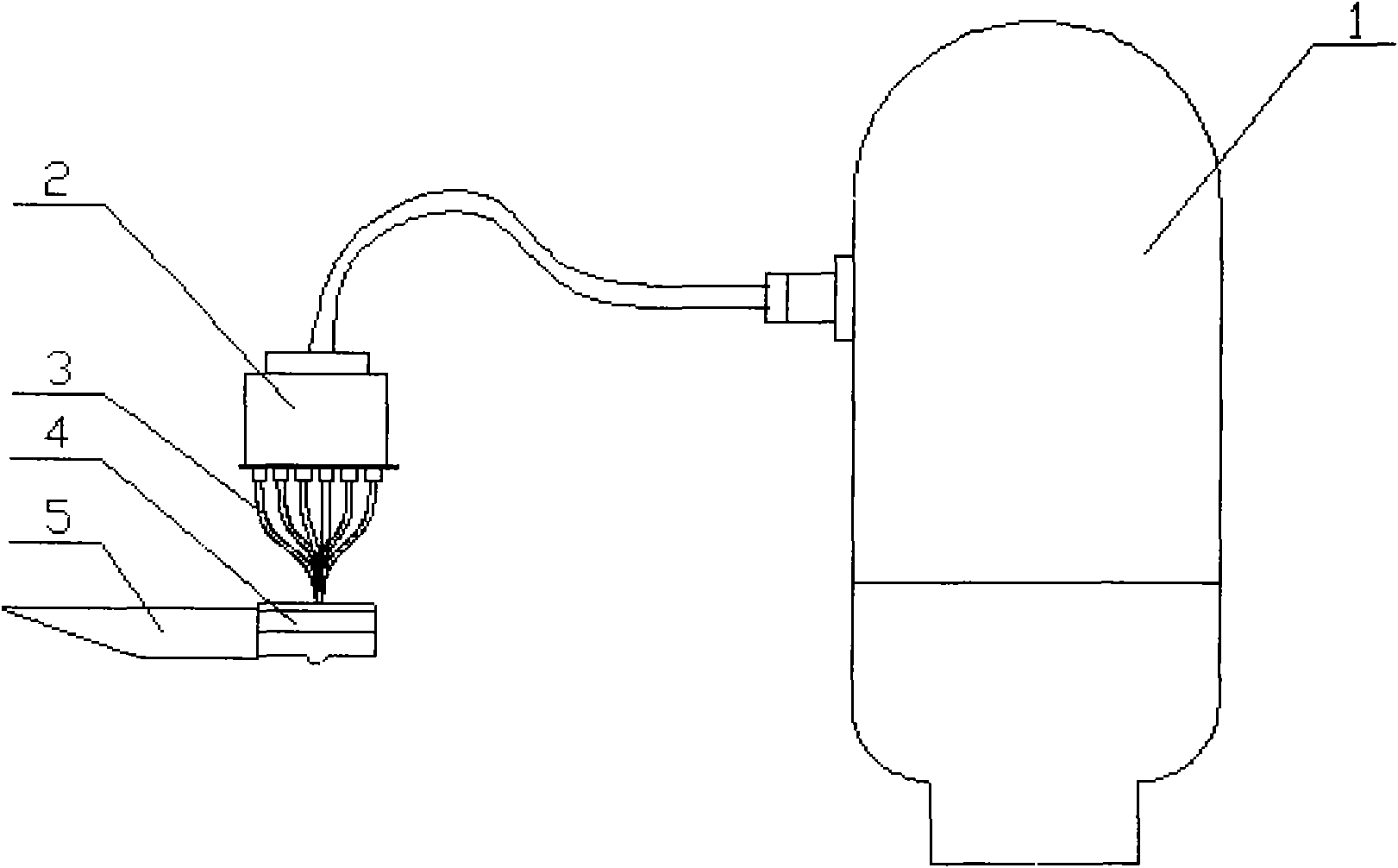 Removal device for material separator