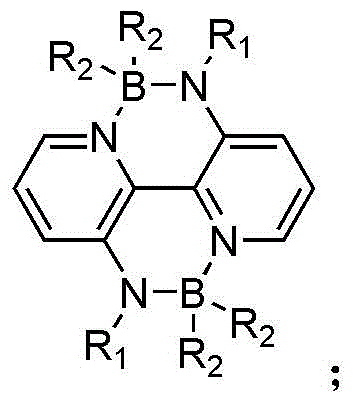 Double boron nitrogen bridged bipyridine and organic/polymer materials prepared therefrom