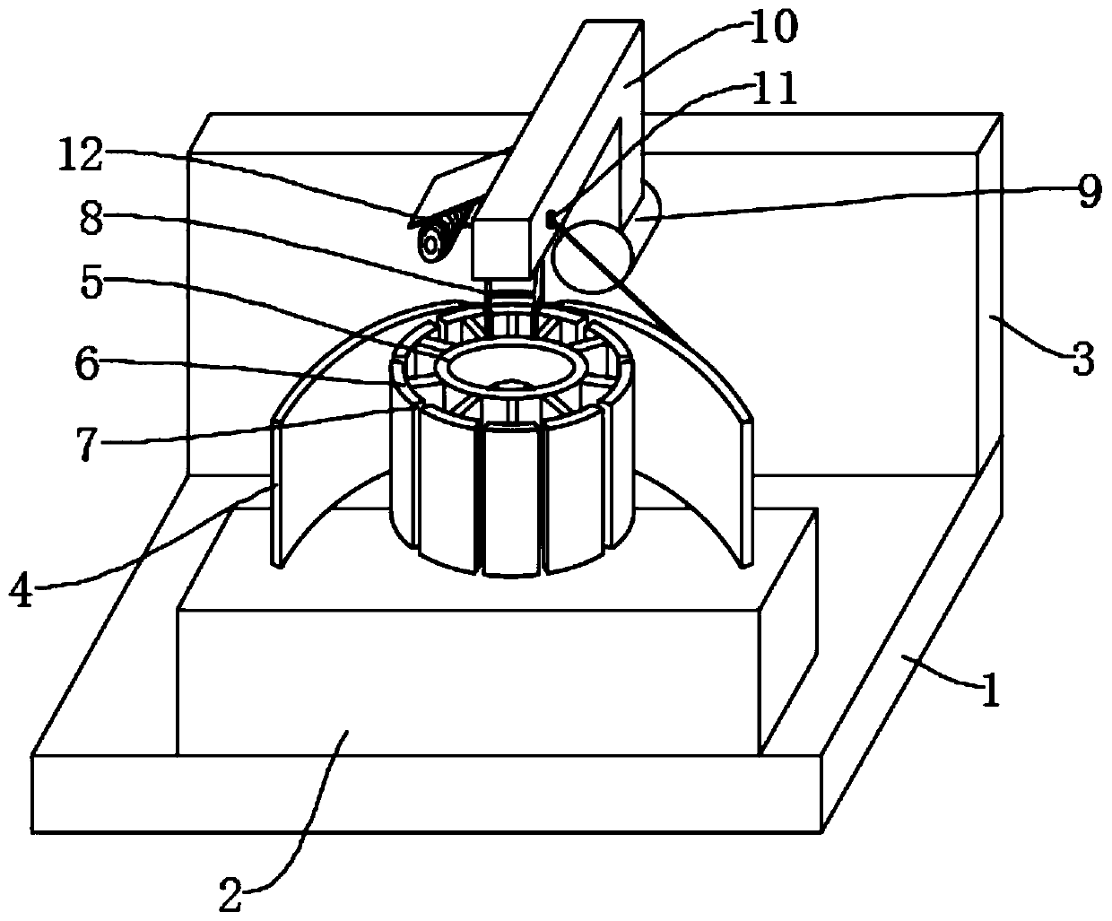 Winding device of magnetic levitation motor core