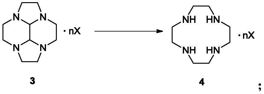 Preparation method of cyclen and intermediate thereof