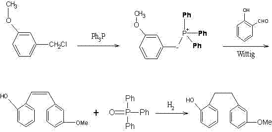 Preparation method of Sarpogrelate intermediate 2-((3-methoxy) phenethyl) phenol