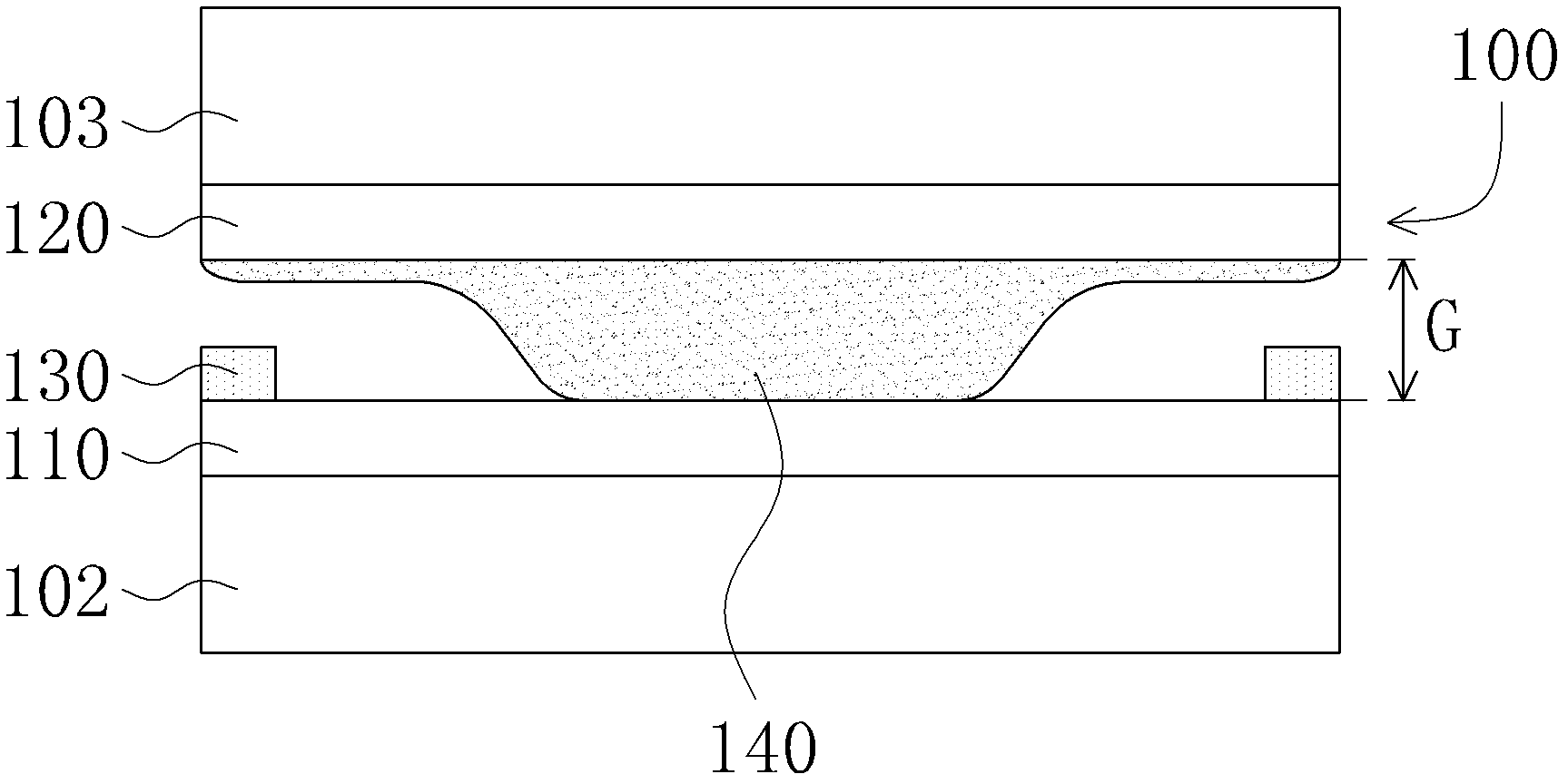 Frame glue structure