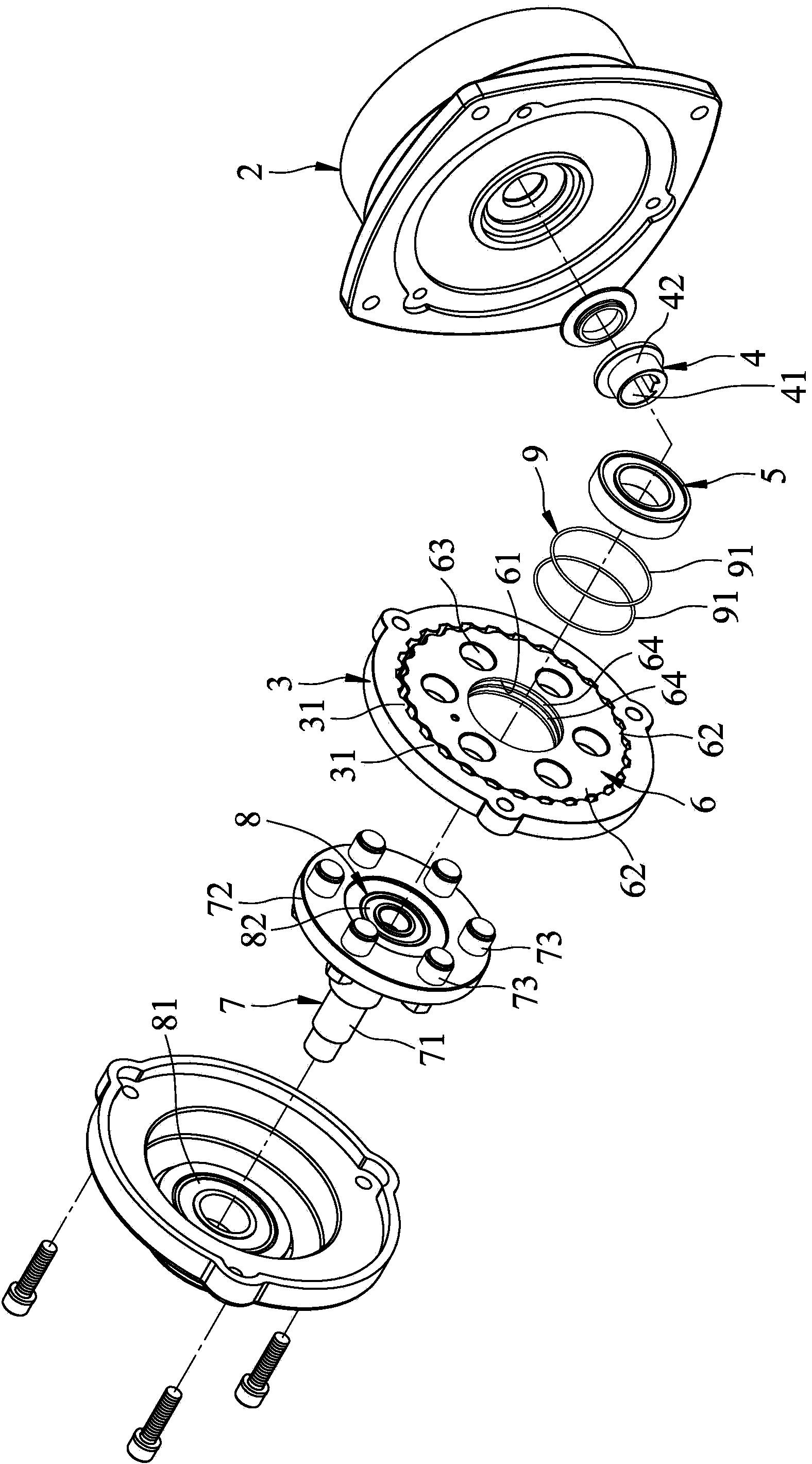Few-tooth-difference speed reducer capable of reducing noise and wear