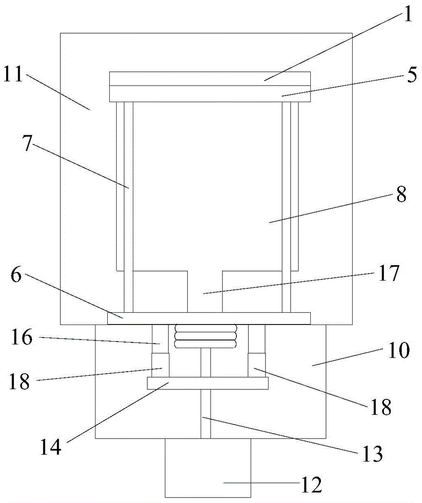 Deep silicon etching machine table and wafer protection device thereof