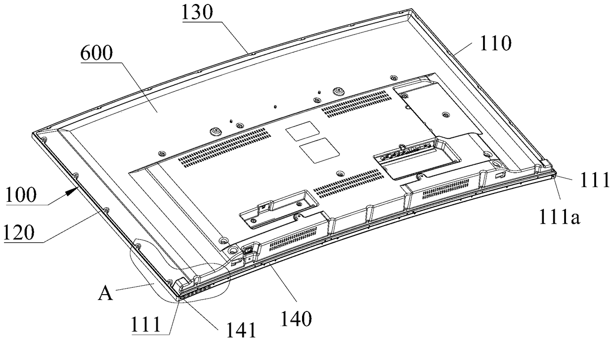 Face frame and curved liquid crystal display device with the face frame