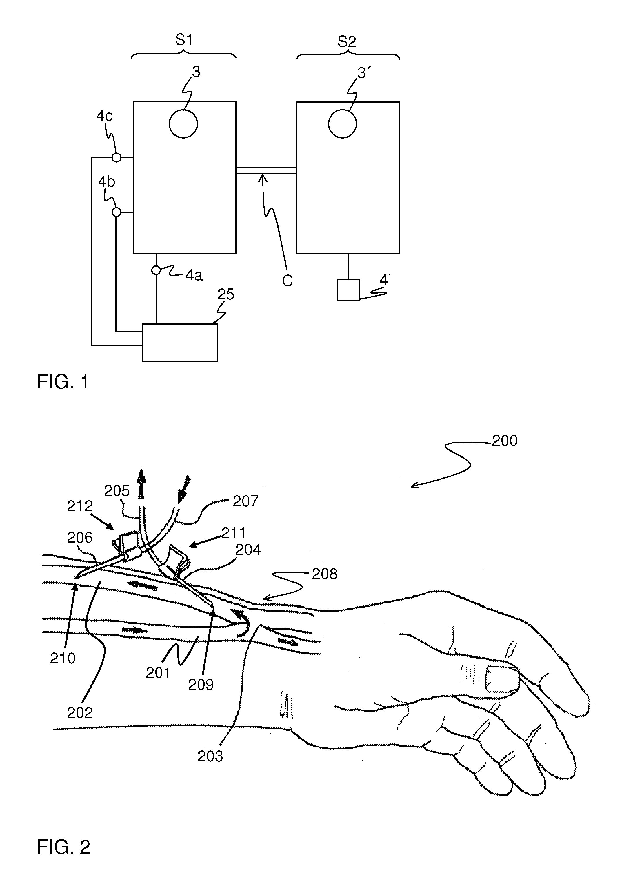 Method and device for detecting a configuration of withdrawal and return devices