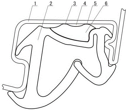 Novel automobile groove-shaped sealing strip