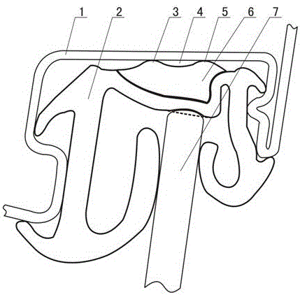 Novel automobile groove-shaped sealing strip