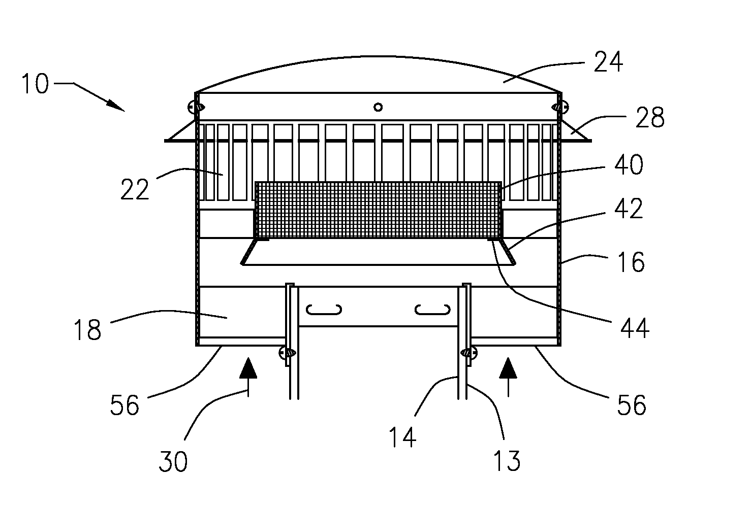 Exhaust flue cap and filter device for a gas fired appliance