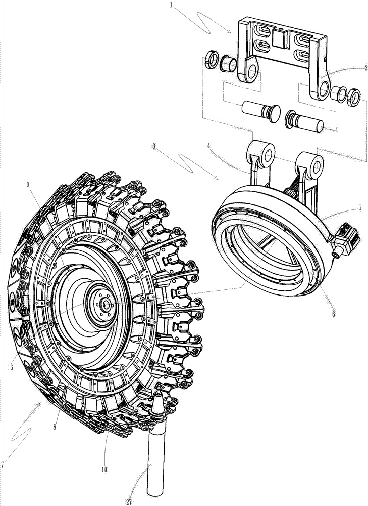 Tool magazine structure of direct-drive type servo motor controlled cutter disc