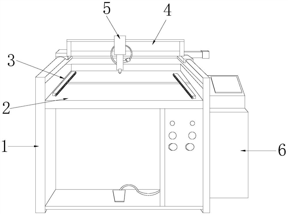 Adhesive dispensing machine for non-woven fabric