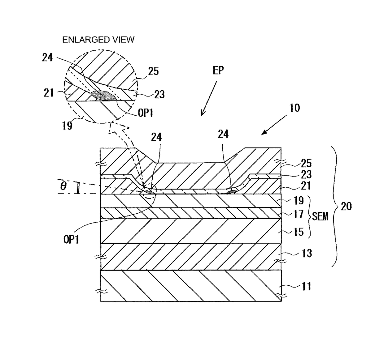 Vertical cavity light emitting device