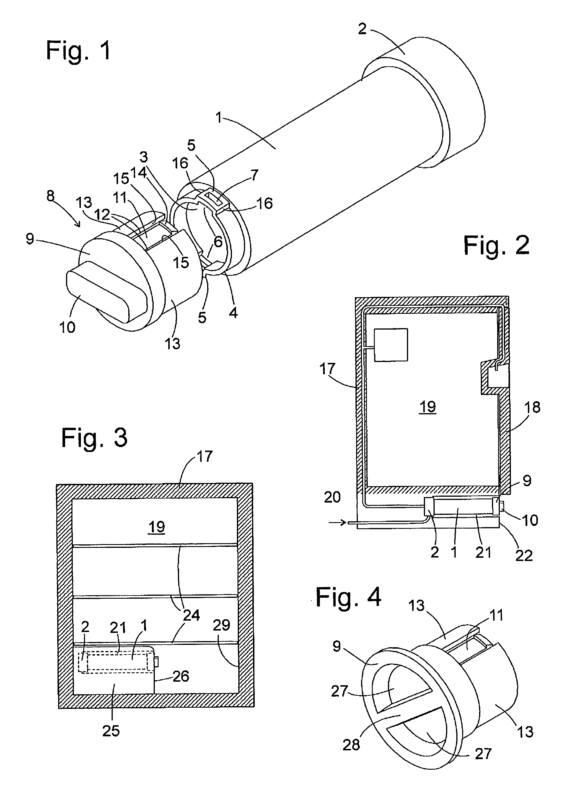 Refrigeration device and water filter for said device
